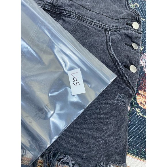 🖤Free People Black Overalls with Distressed Hem - Picture 6 of 15